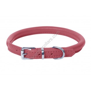 Ace Rolled Super SOFT Leather Dog Collar (Blue, Pink, Black, White, Orange)